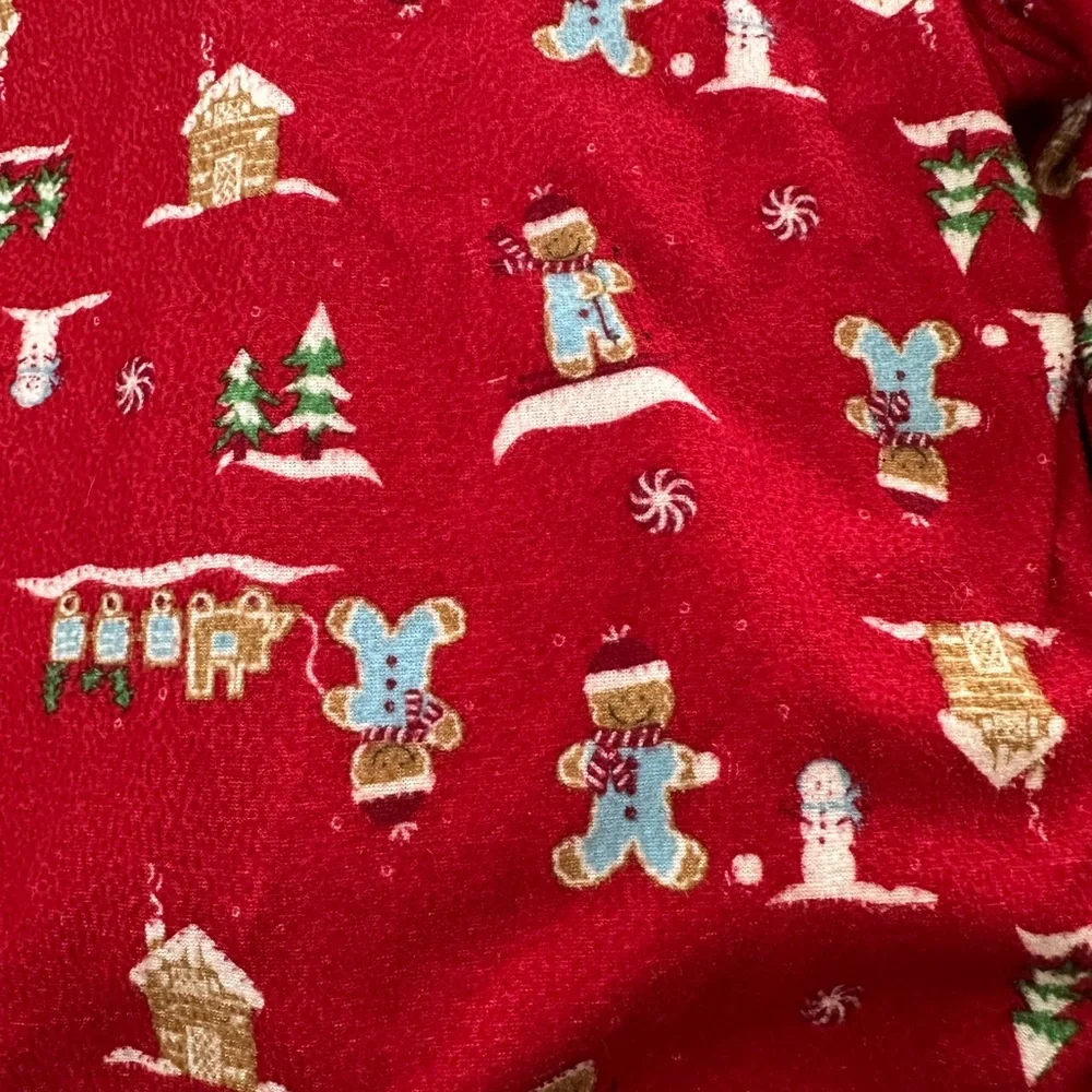 Gymboree Girls Holidays Gingerbread Red Flannel Pajama Set Size 3